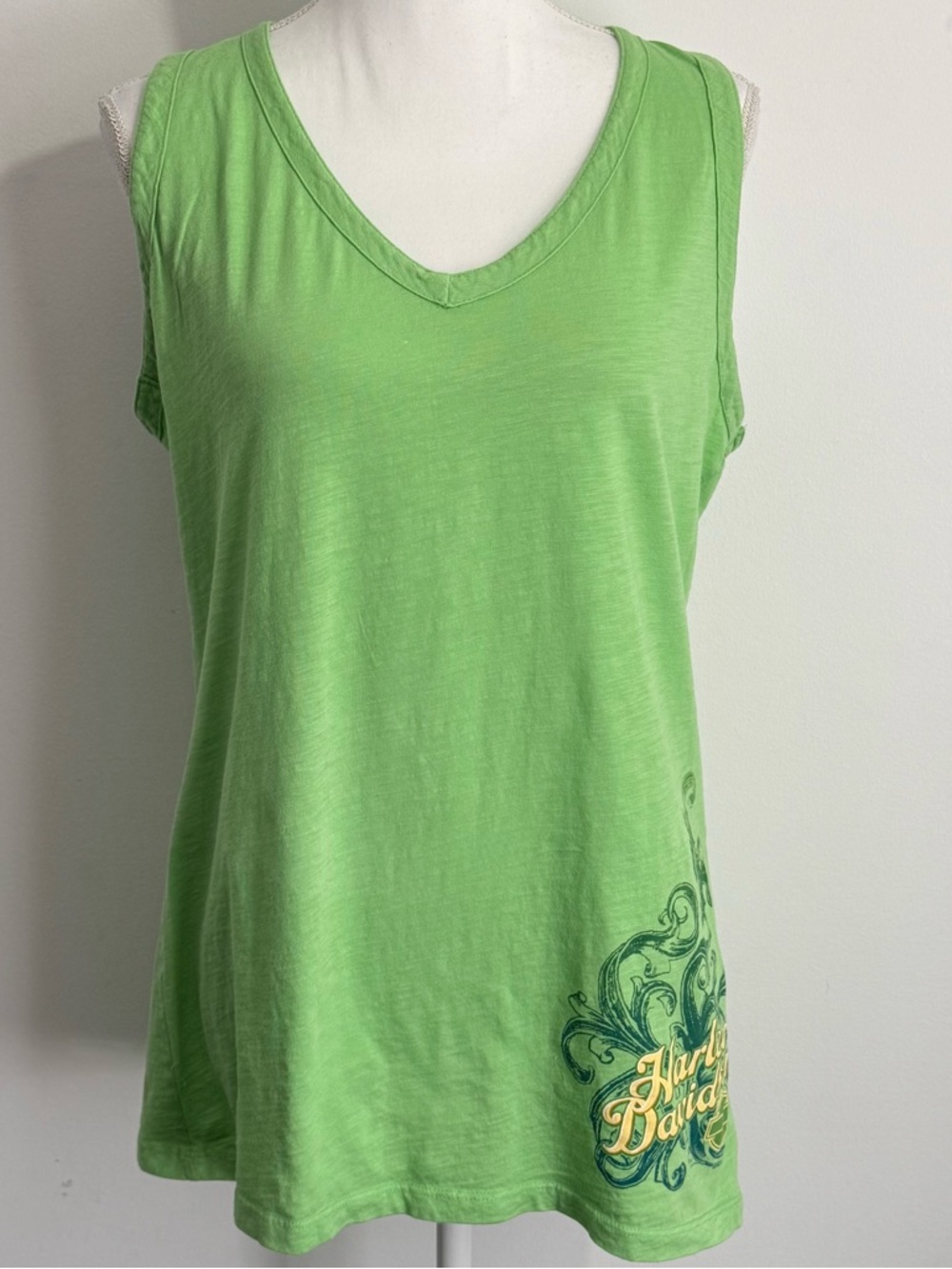 Harley-Davidson Green St. Augustine FL Graphic Tank Top Women’s Size XL